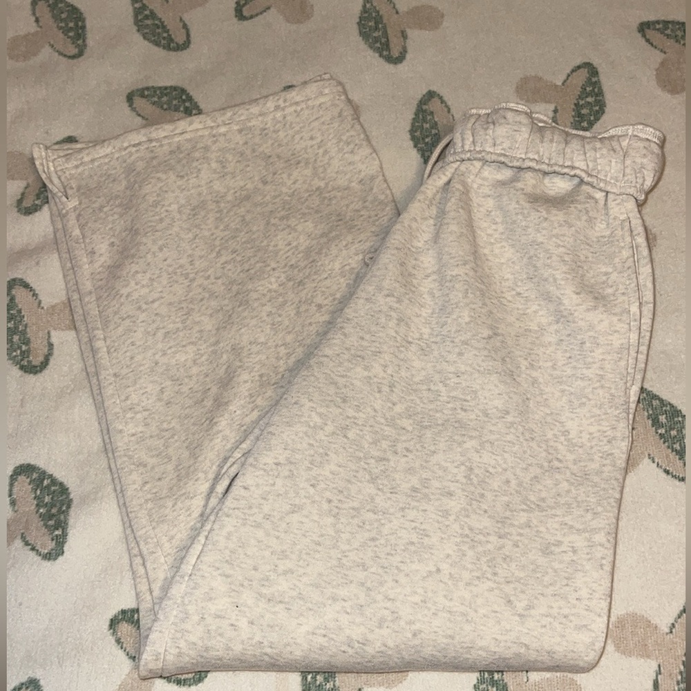 Casual wide leg gray sweatpants